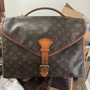 Luxury Brown Monogram Beverly Briefcase